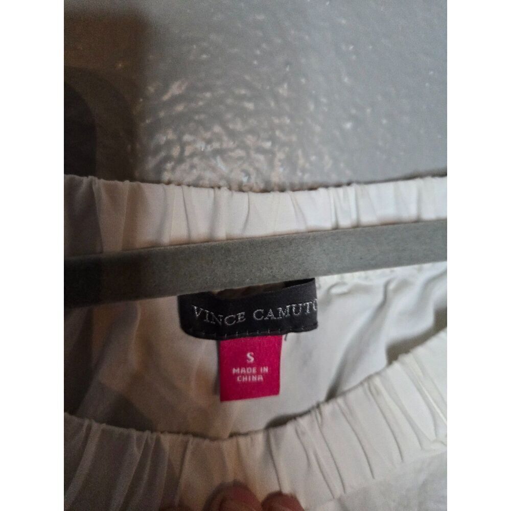 Vince Camuto Off The Shoulder White Cotton Top Size Small - Picture 4 of 4